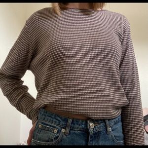 Women’s long sleeve casual top with stripes